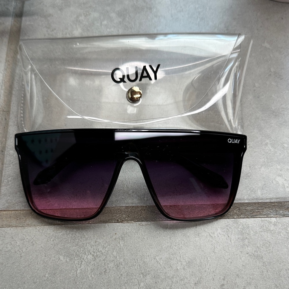Quay Australia Nightfall Black Frame with Purple Gradient Lens Sunglasses